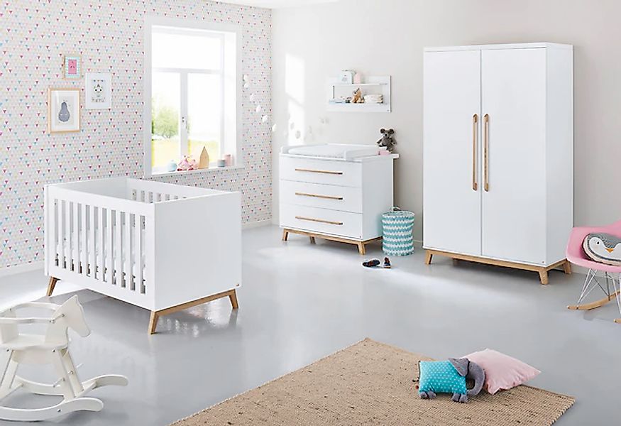 Pinolino® Babyzimmer-Komplettset »Riva«, (Set, 4 tlg., Kinderbett, Wickelko günstig online kaufen