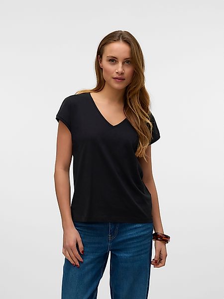 Vero Moda Kurzarmshirt VMLUNA SS V-NECK günstig online kaufen