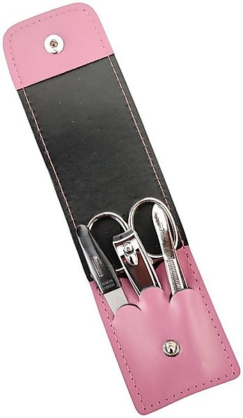 EloModa Maniküre-Etui 4-teiliges Solingen* Maniküre Set mit echt Leder Etui günstig online kaufen