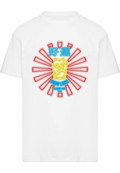Merchcode T-Shirt "Merchcode TORC Ramen - Neon Lucky Cat Heavy Oversize Tee günstig online kaufen
