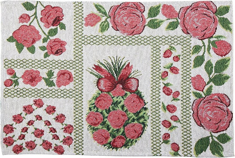 SPRÜGEL Platzset Rose, (Set, 4-St), Gobelin günstig online kaufen