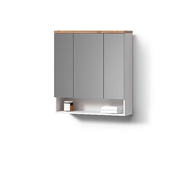 Livinity® Badezimmerspiegelschrank Tanaro, Weiß/Weiß, 70 x 77.5 cm mit 3 Tü günstig online kaufen