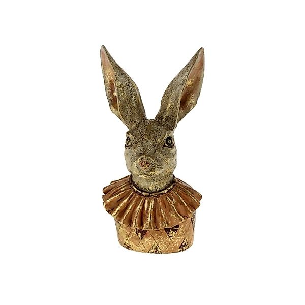 Osterdekoration Hasenbüste Heinzilein – Polyresin Figur apricot/creme/gold günstig online kaufen