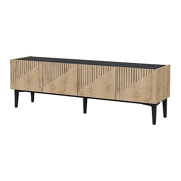en.casa TV-Schrank »Oppdal« 154x37x45cm Eiche / günstig online kaufen