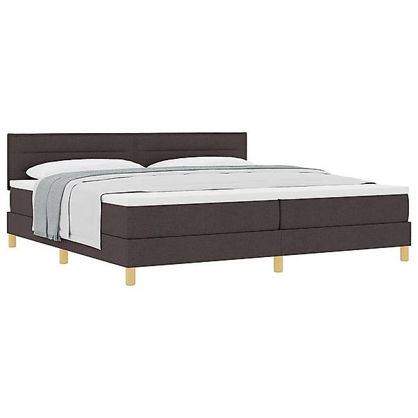 vidaXL Bett Boxspringbett mit Matratze Dunkelbraun 200x200 cm Stoff (1-tlg) günstig online kaufen