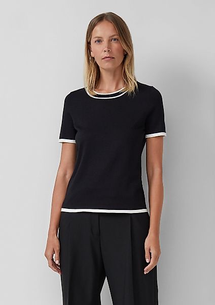 s.Oliver Kurzarmpullover Strickpullover Kurzärmeliger Strickpullover mit günstig online kaufen