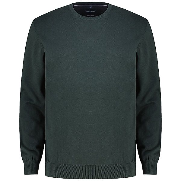 CASA MODA Rundhalspullover aus Baumwolle Farbe dunkelgrün Größe: 4XL günstig online kaufen