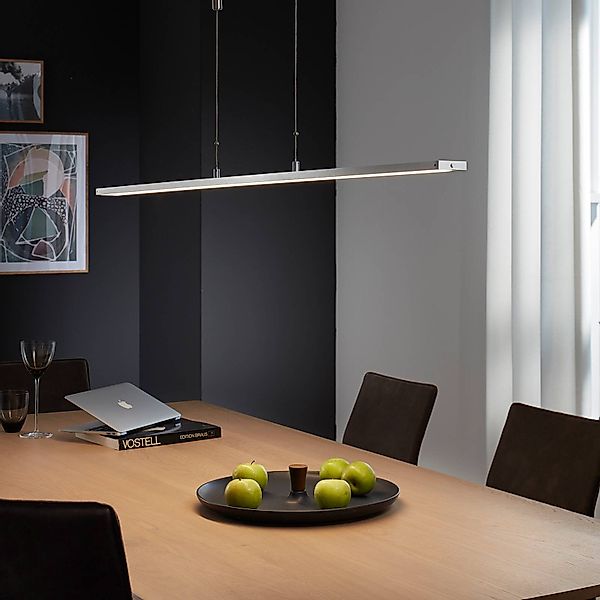 LED-Hängelampe Metz mit Taster, Länge 160 cm, alu günstig online kaufen