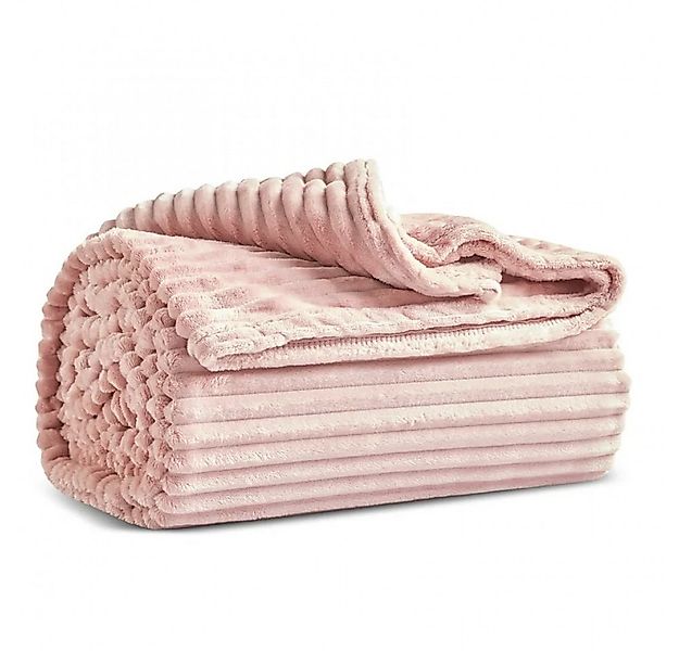 Karaca Tagesdecke Karaca Ruby Stripe, Wellsoft TV-Decke, Rosa günstig online kaufen