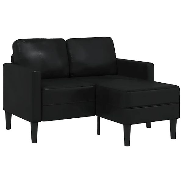 vidaXL 2-Sitzer-Sofa mit Chaiselongue L-Förmig Schwarz 125 cm Kunstleder 41 günstig online kaufen