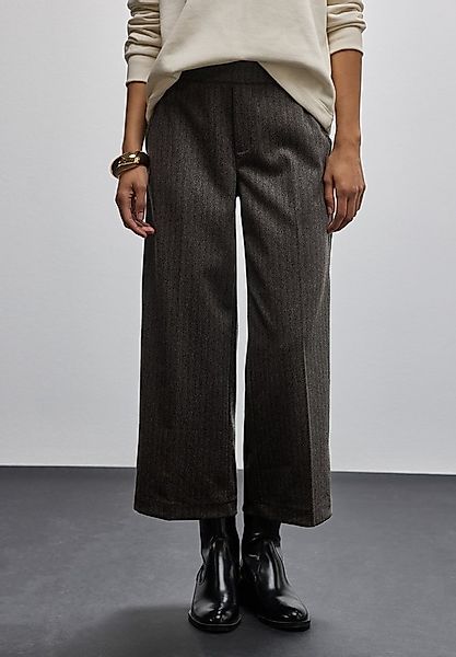 STREET ONE Culotte mit Fishbone Muster, mit seitlichen Taschen günstig online kaufen
