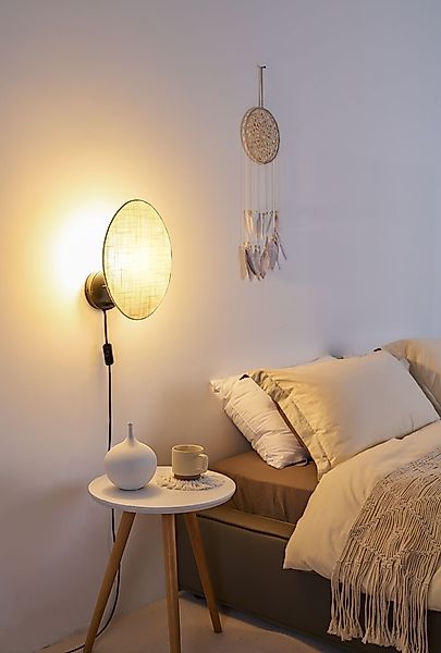 Pauleen Wandleuchte »Boho Dream max20W Schwarz/Beige 230V Metall/Stoff«, 1 günstig online kaufen