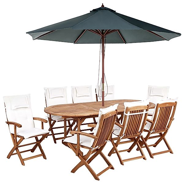 Beliani Gartentisch Set MAUI II Cremeweiß günstig online kaufen