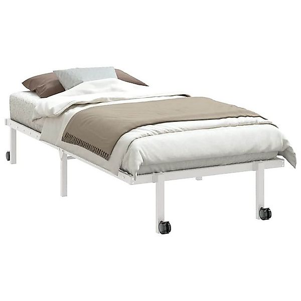 vidaXL Bett Bettgestell ohne Matratze Klappbar Weiß 90x190 cm Stahl günstig online kaufen