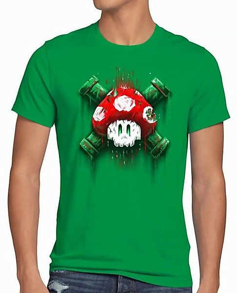 style3 T-Shirt Mario Totenkopf videospiel super world switch snes n64 ninte günstig online kaufen