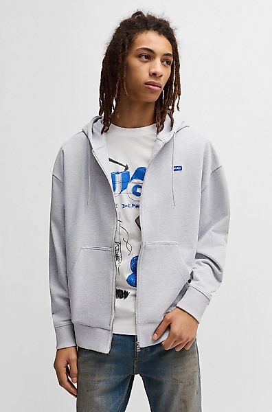 HUGO Blue Sweatjacke "Doa", mit Kapuze, Logo-Badge günstig online kaufen