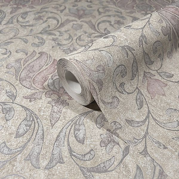 Marburg Vliestapete Landhausstil Floral Modern 10,05 m x 0,53 m Beige günstig online kaufen