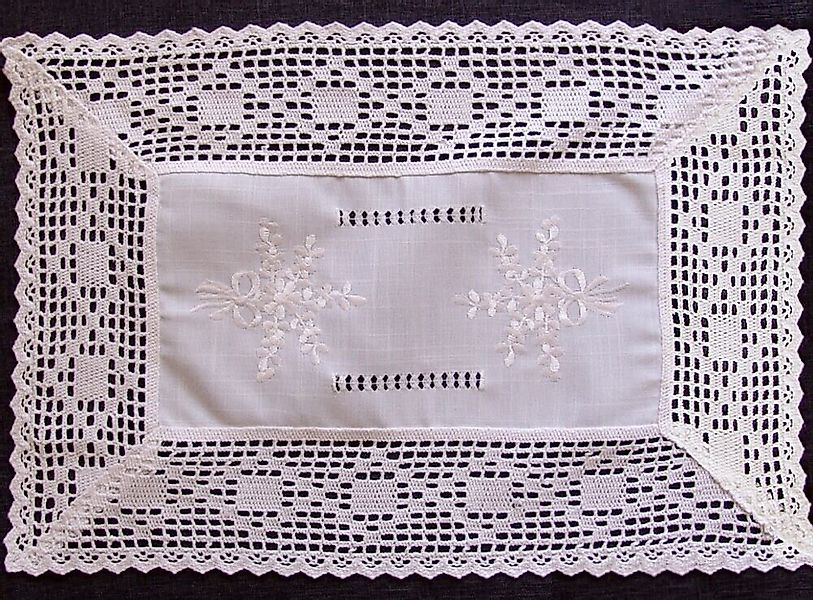 matches21 HOME & HOBBY Platzset Tischset Landhaus Häkelspitze 35x50 cm, (1- günstig online kaufen