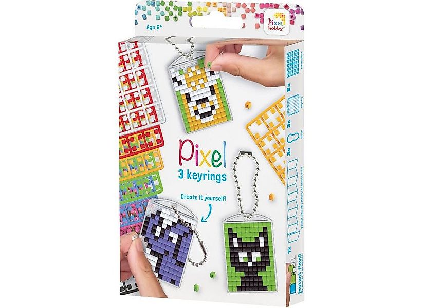 Schlüsselanhänger Pixel Medaillon Set Tiere günstig online kaufen