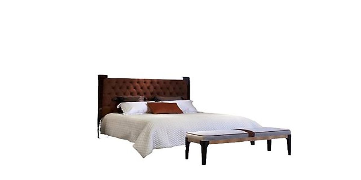 Xlmoebel Bett Luxuriöses Doppelbett mit stilvollem Polsterdesign für Schlaf günstig online kaufen