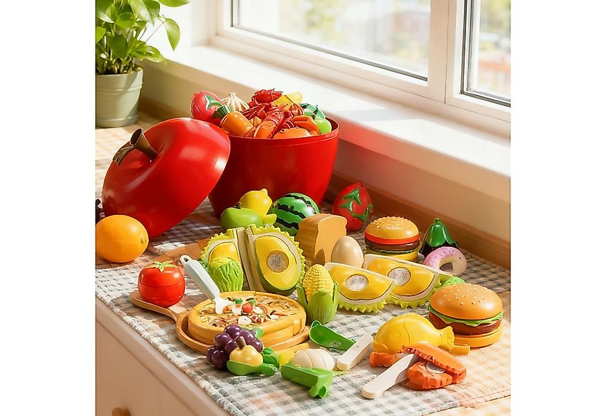 MODFU Spiellebensmittel Lernspielzeug für Kleinkinder 31-teiliges Küchen- u günstig online kaufen