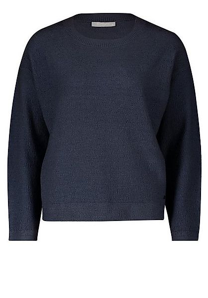 Betty&Co Sweatshirt Strickpullover Kurz 1/1 Arm, Navy Blue günstig online kaufen