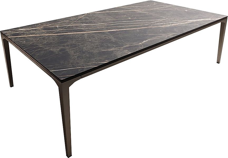 DELIFE Couchtisch Levente, Keramik Laminam® Noir Desir Braun 110x60 cm Gest günstig online kaufen