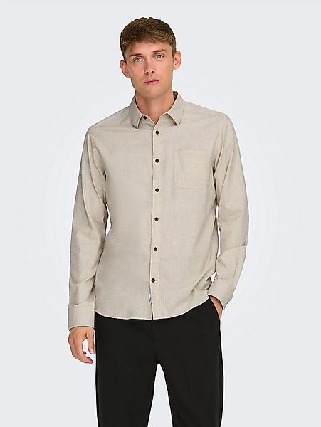 ONLY & SONS Langarmhemd ONSROAD LIFE REG MELANGE LS SHIRT NOOS günstig online kaufen