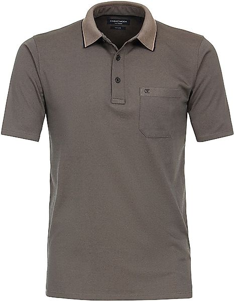 Casa Moda Poloshirt Stretch Melange Taupe - Größe 5XL günstig online kaufen