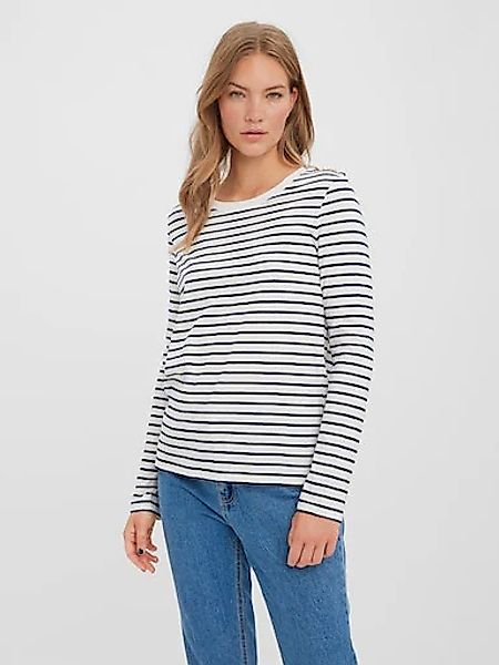 Vero Moda Langarmshirt "VMLEXIE APRIL LS TOP JRS", mit Zierknöpfen günstig online kaufen