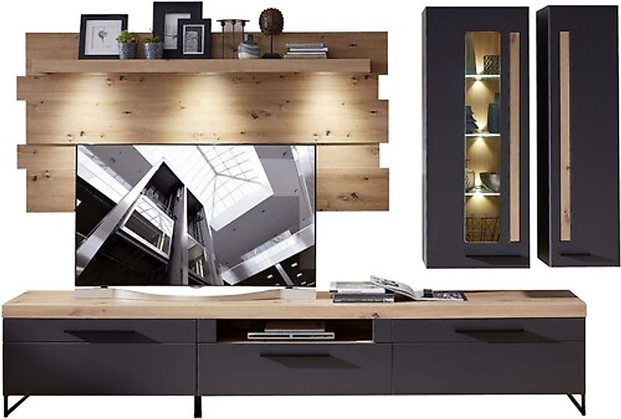 Innostyle Wohnwand "Loft Two, TOPSELLER", (5 St., TV-Wand), inkl. LED-Beleu günstig online kaufen