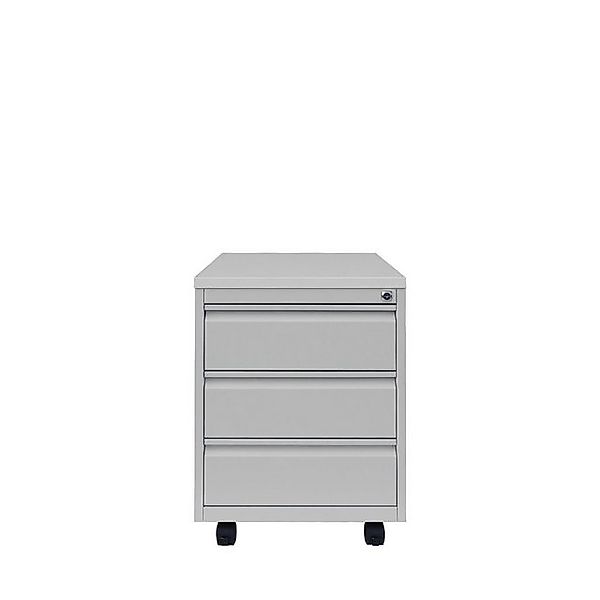 Steelboxx Fächerschrank Lüllmann® Rollcontainer, Frontgriffleiste, 3 Schubl günstig online kaufen