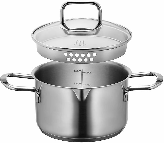 MÄSER Bratentopf "Kochtopf Sanvito, Edelstahl" Set, Topf inkl. Deckel, 1 St günstig online kaufen