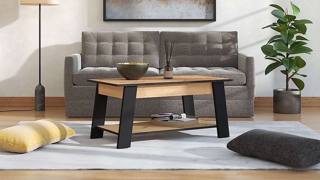 Home affaire Couchtisch Piave Kaffeetisch, 101 cm, in trendigen Farben, mod günstig online kaufen