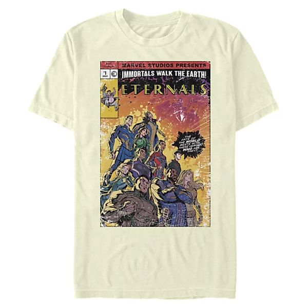 Marvel - Les Éternels - Gruppe Vintage Style Comic Cover - Männer T-Shirt günstig online kaufen
