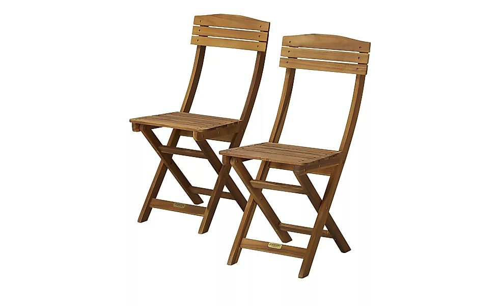 Balkonklappstuhl 2er-Set aus Akazienholz Java ¦ holzfarben Stühle > Gartens günstig online kaufen