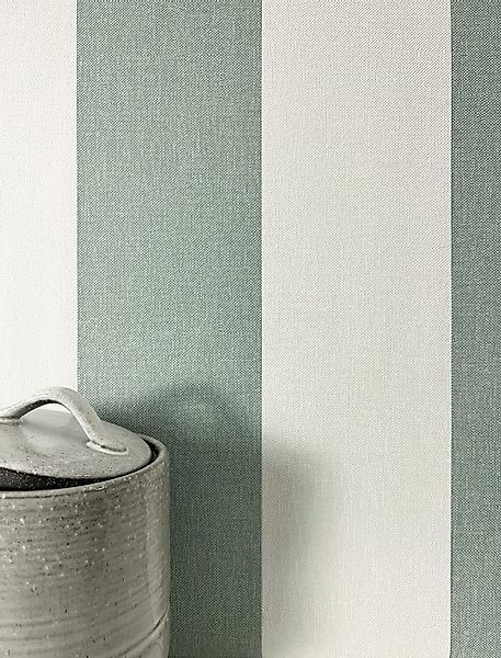 Newroom Vliestapete Frida Grün Tapete Streifentapete Streifen, Blockstreife günstig online kaufen