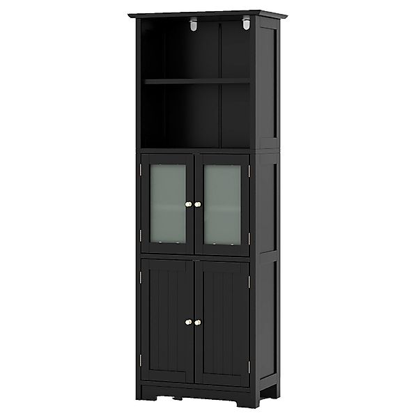 KOMFOTTEU Hochschrank Badezimmerschrank Badkommode mit Ablagen günstig online kaufen