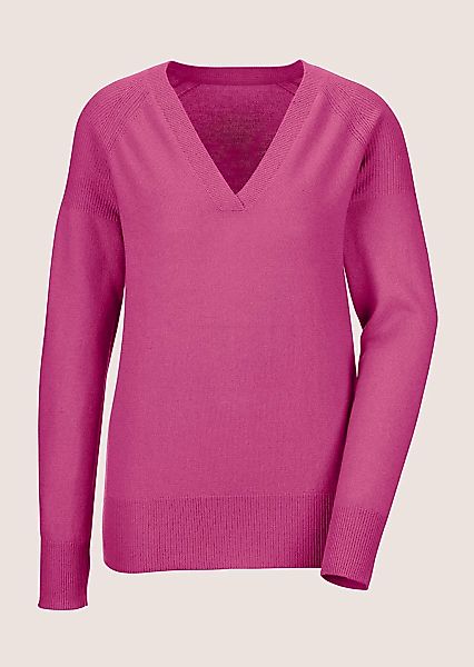 MADELEINE Longpullover "Pullover Kaschmirpullover mit V-Ausschnitt" günstig online kaufen