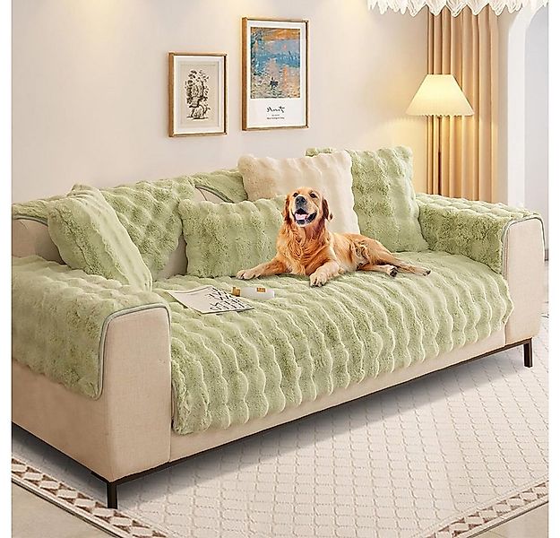 NUODWELL Sofabezug Kaninchen Plüsch Sofabezug L/U Form 1/2/3/4 Sitzer Sofa günstig online kaufen
