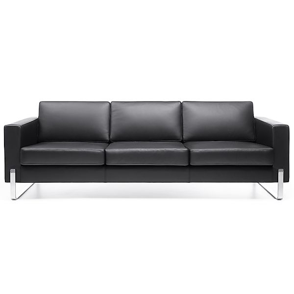 Profim myTurn 30V Loungesofa | 3-Sitzer | Kufengestell chrom | Leder S-22 d günstig online kaufen