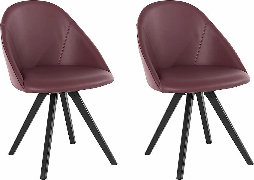 Home affaire 4-Fußstuhl "Lotos" (Set) 2 Stk. Echtleder Bezug aus Echtleder günstig online kaufen
