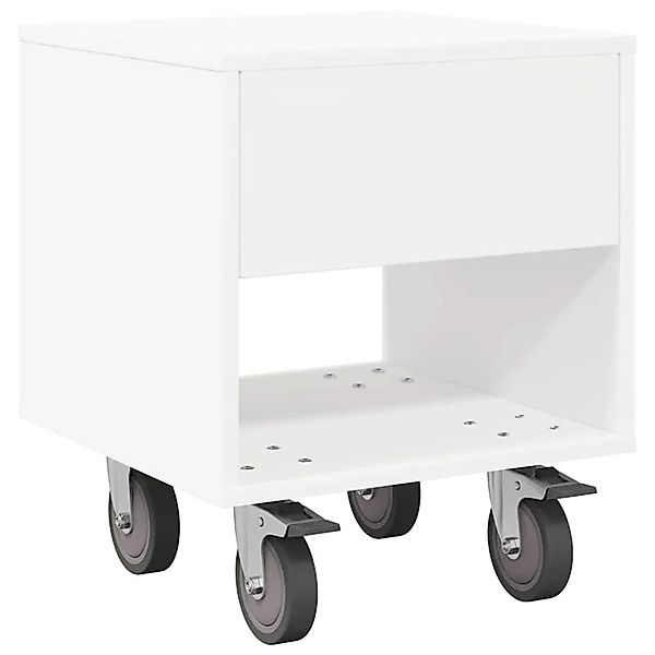 vidaXL Nachttisch Weiß 40,5 x 40 x 48 cm Holzwerkstoff 891056 günstig online kaufen