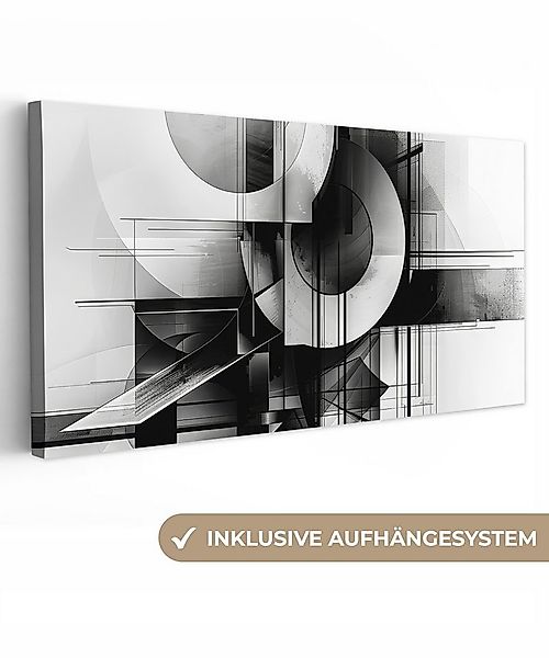 OneMillionCanvasses® Leinwandbild Panorama Abstrakt - Kunst - Modern - Schw günstig online kaufen