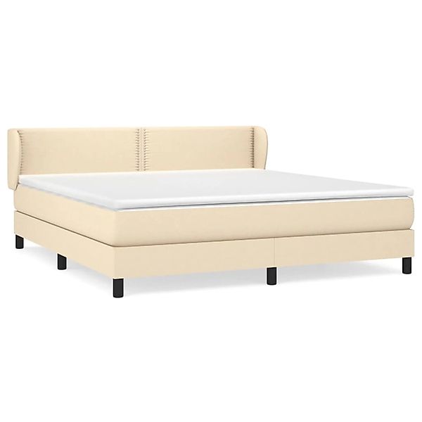 vidaXL Boxspringbett mit Matratze Creme 180x200 cm Stoff1394621 günstig online kaufen