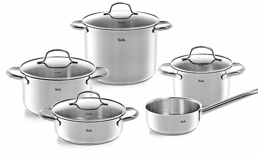 Fissler Topf-Set »San Francisco«, Edelstahl 18/10, (Set, 9 tlg., Bratentopf günstig online kaufen