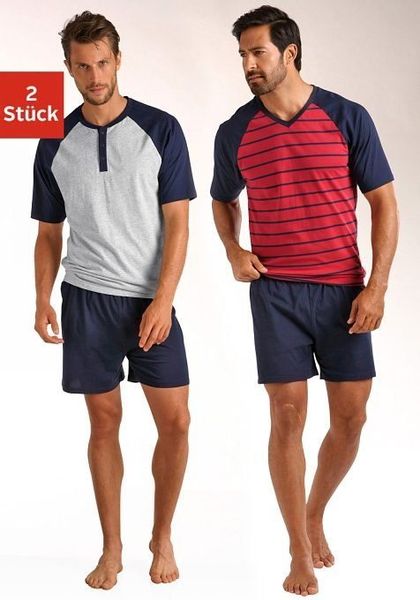 le jogger Pyjama Packung, 2 Stück, 4 Stk. tlg., in kurzer Form, mit Raglanä günstig online kaufen