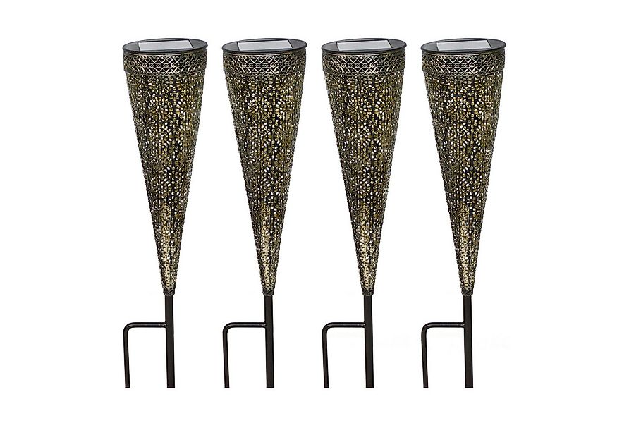 HTI-Living LED Solarleuchte Solarstecker Petal 4er Set Luna, Gartenstecker günstig online kaufen