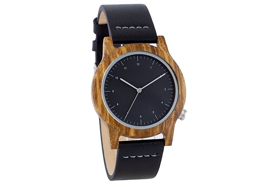 Miraval Quarzuhr Elegante Holz-Armbanduhr, FSC 100%, Holz Mineralglas Leder günstig online kaufen