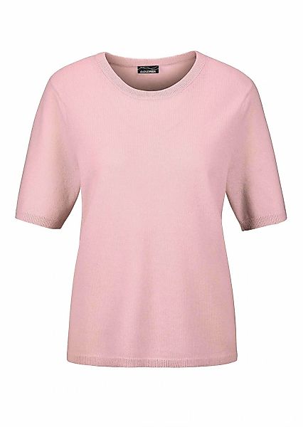 GOLDNER Kurzarmpullover "Kurzgröße Halbarmpullover mit Rundhals aus Kaschmi günstig online kaufen